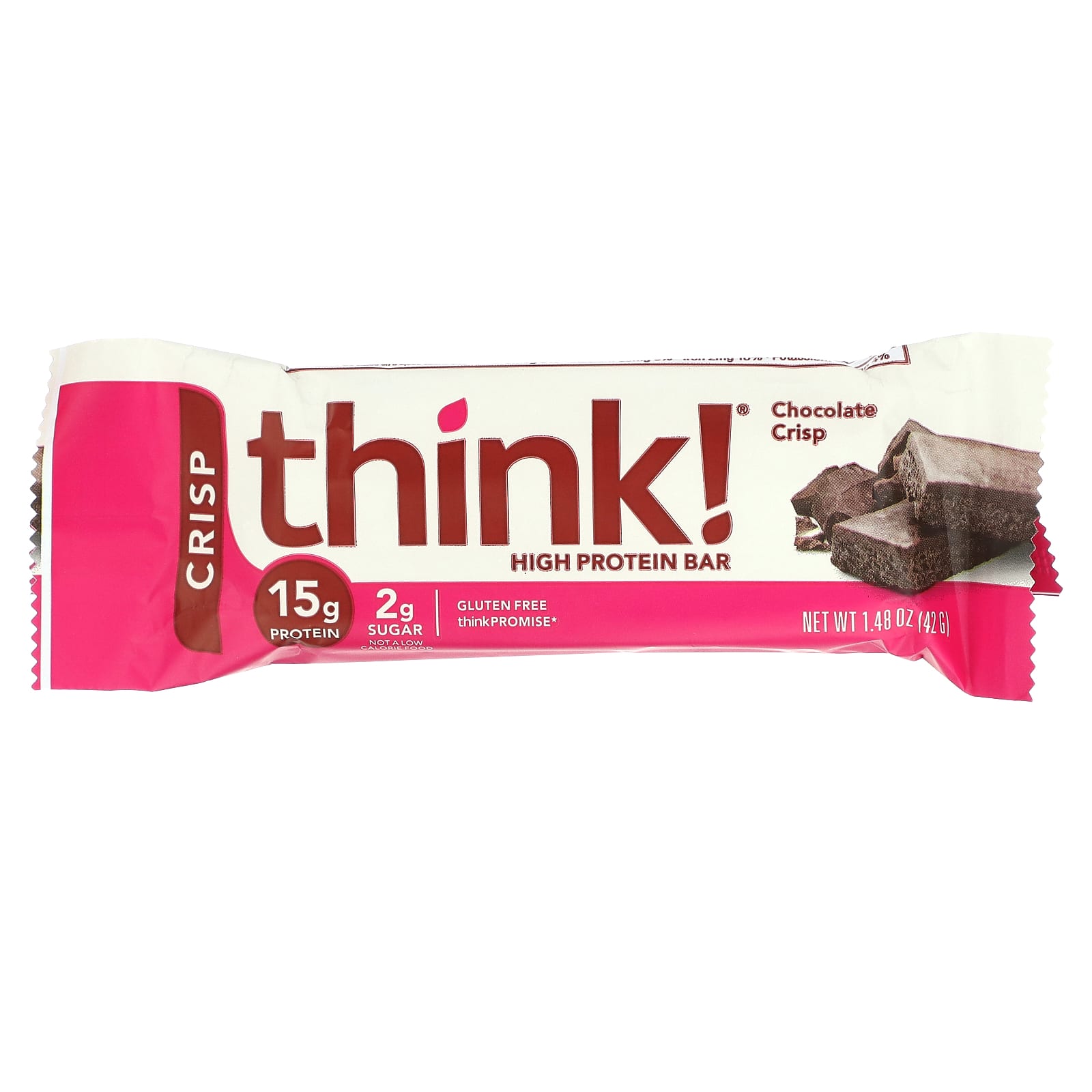 Think !, 高蛋白棒，巧克力脆，10 根，1.48 盎司（42 克）